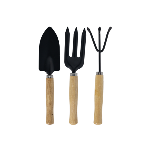 Kit Ferramentas Jardinagem de Madeira