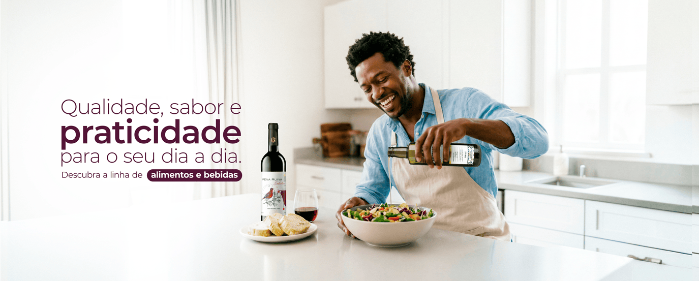 Família reunida em casa com produtos Kian